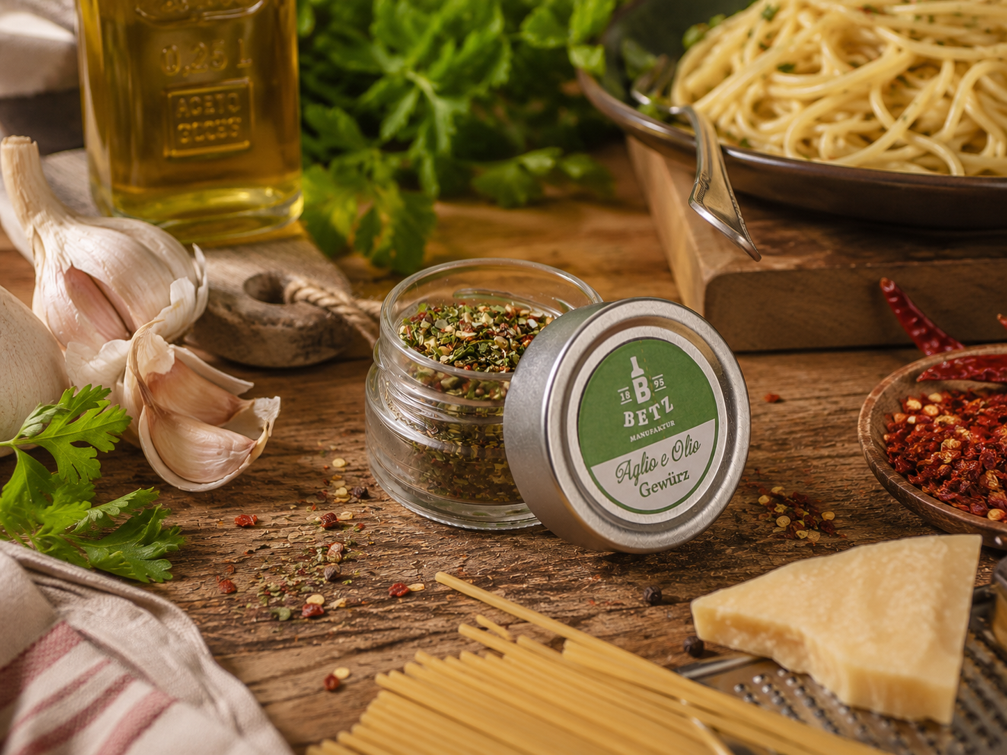 Aglio Olio Gewürzmischung im Schraubglas, 15 g