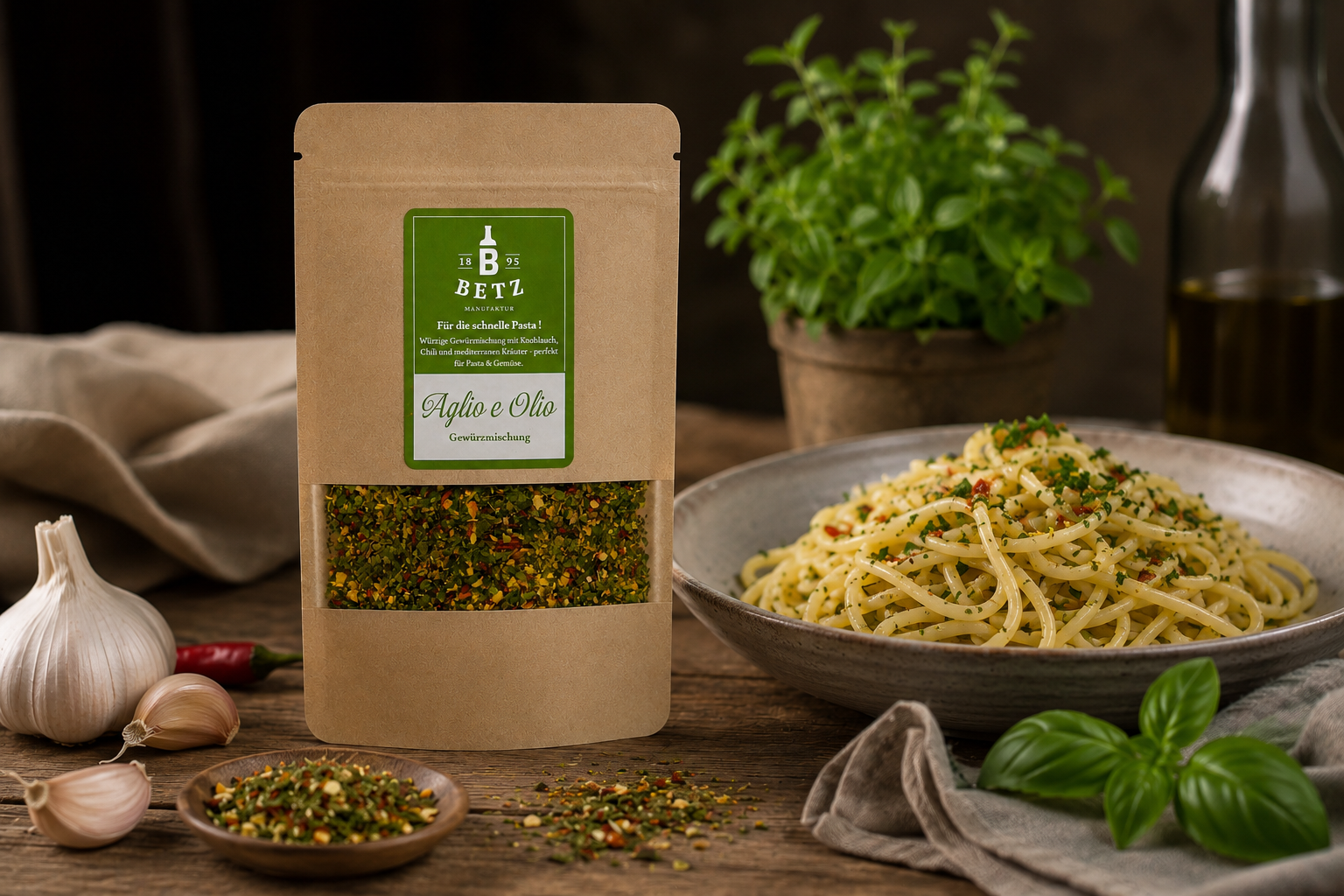 Aglio Olio Gewürzmischung in Mailingtüte, 15 g