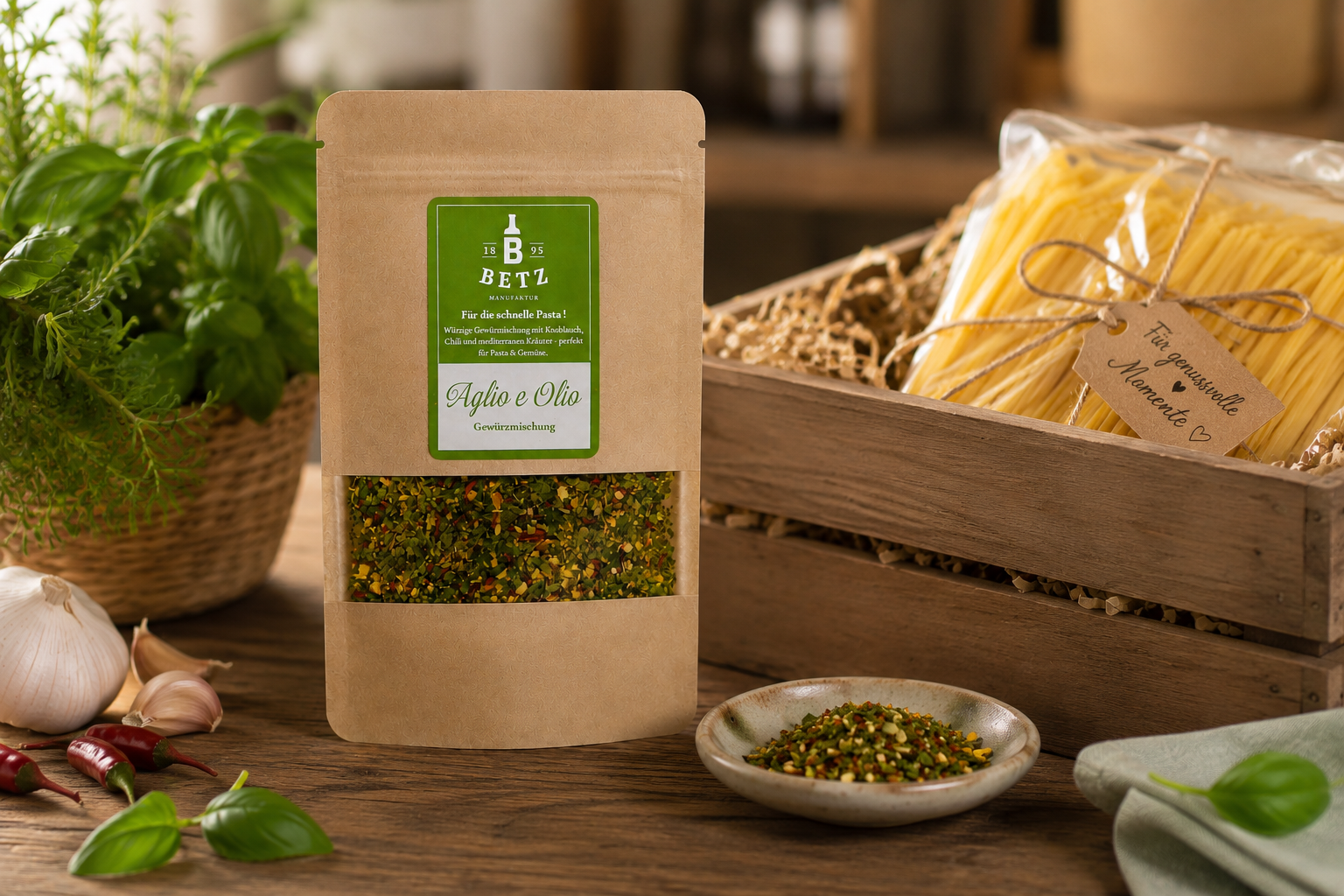 Aglio Olio Gewürzmischung in Mailingtüte, 15 g