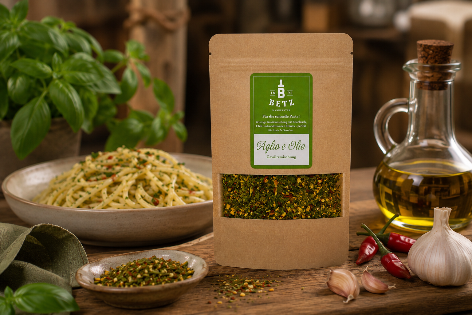 Aglio Olio Gewürzmischung in Mailingtüte, 15 g