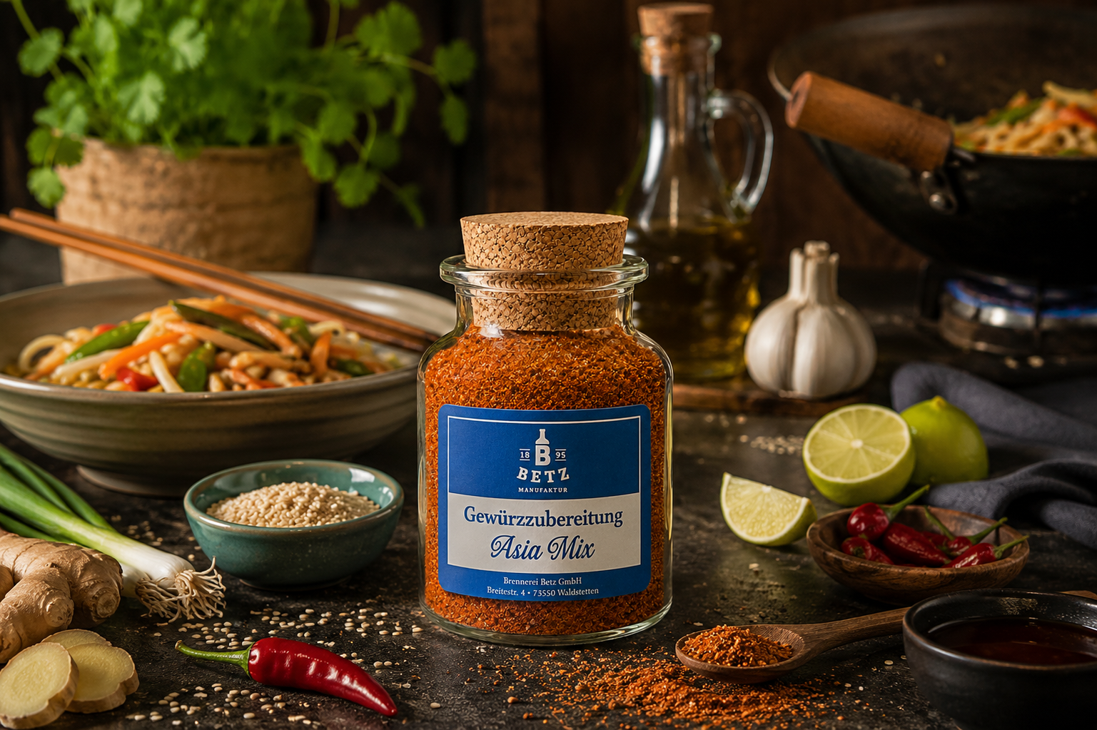 Asia Mix Gewürzmischung im Korkenglas, 110 g