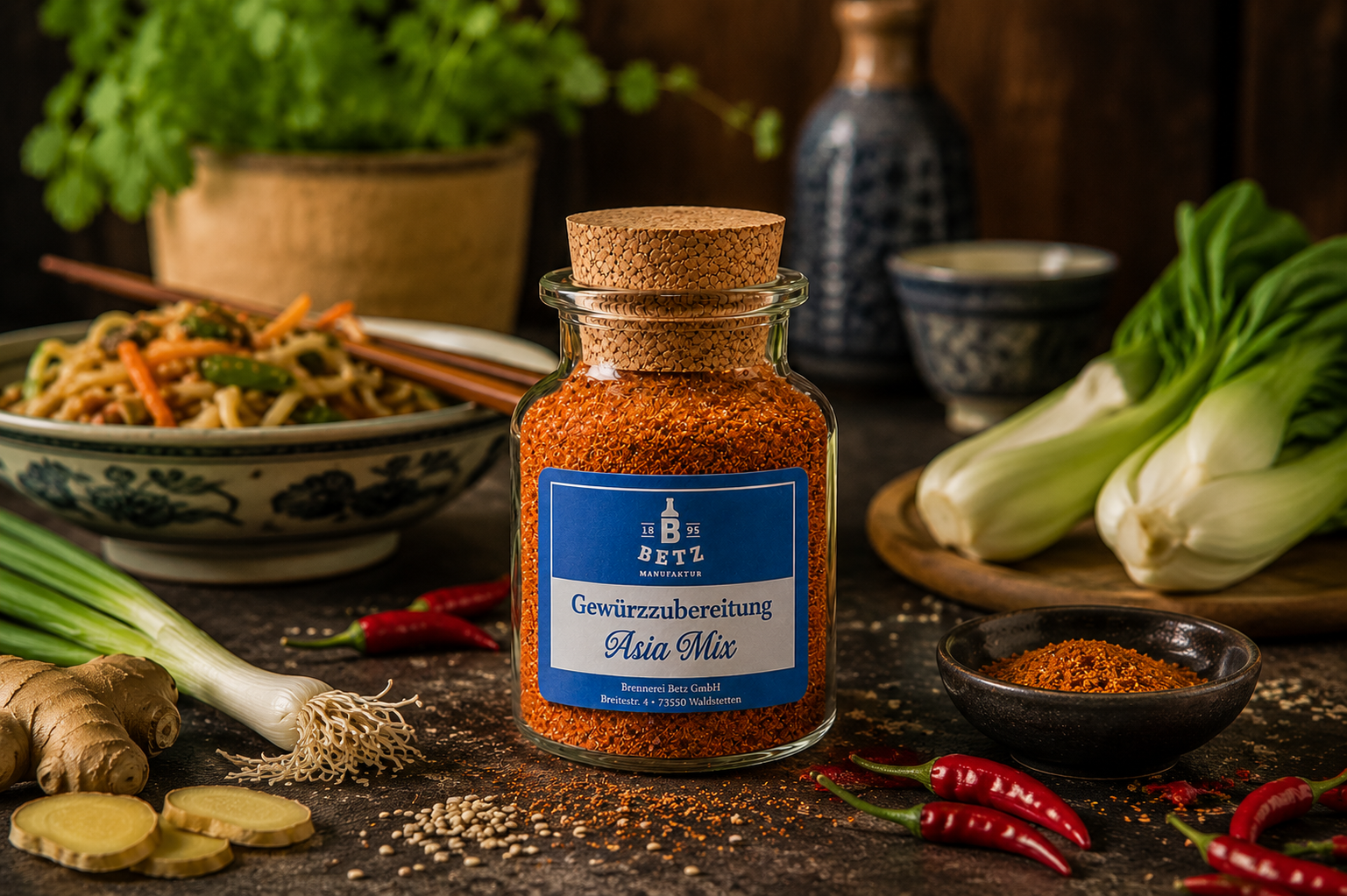 Asia Mix Gewürzmischung im Korkenglas, 110 g
