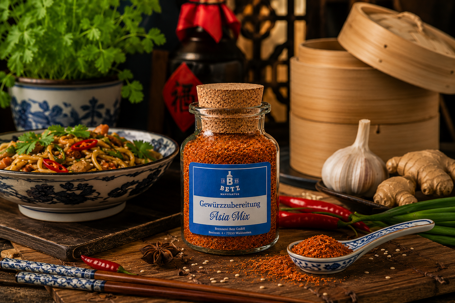 Asia Mix Gewürzmischung im Korkenglas, 110 g