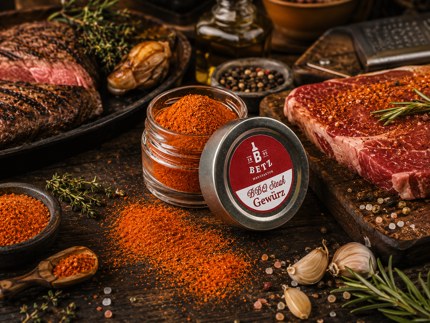 BBQ Steak Rub Gewürzmischung im Schraubglas, 40 g