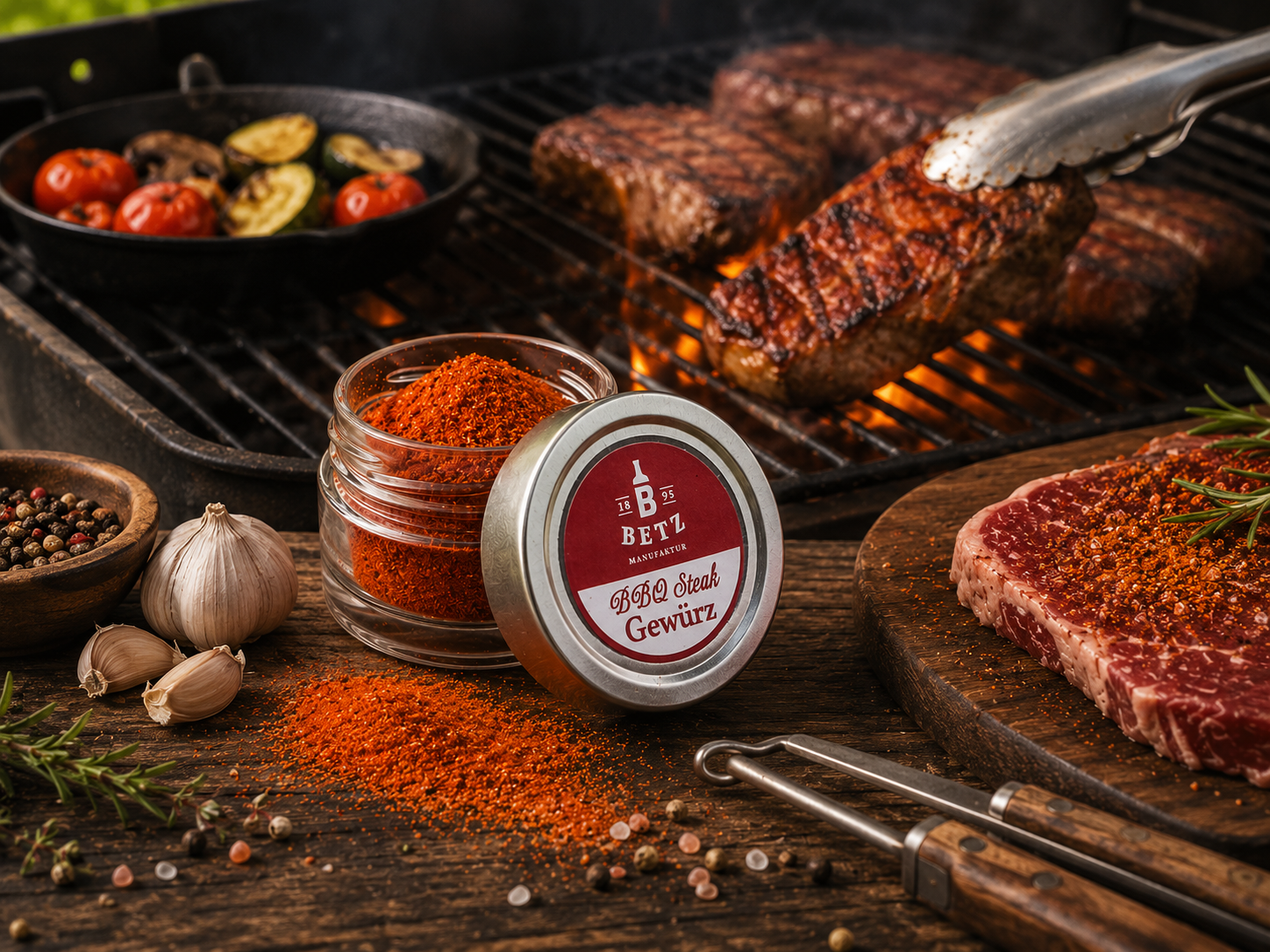 BBQ Steak Rub Gewürzmischung im Schraubglas, 40 g