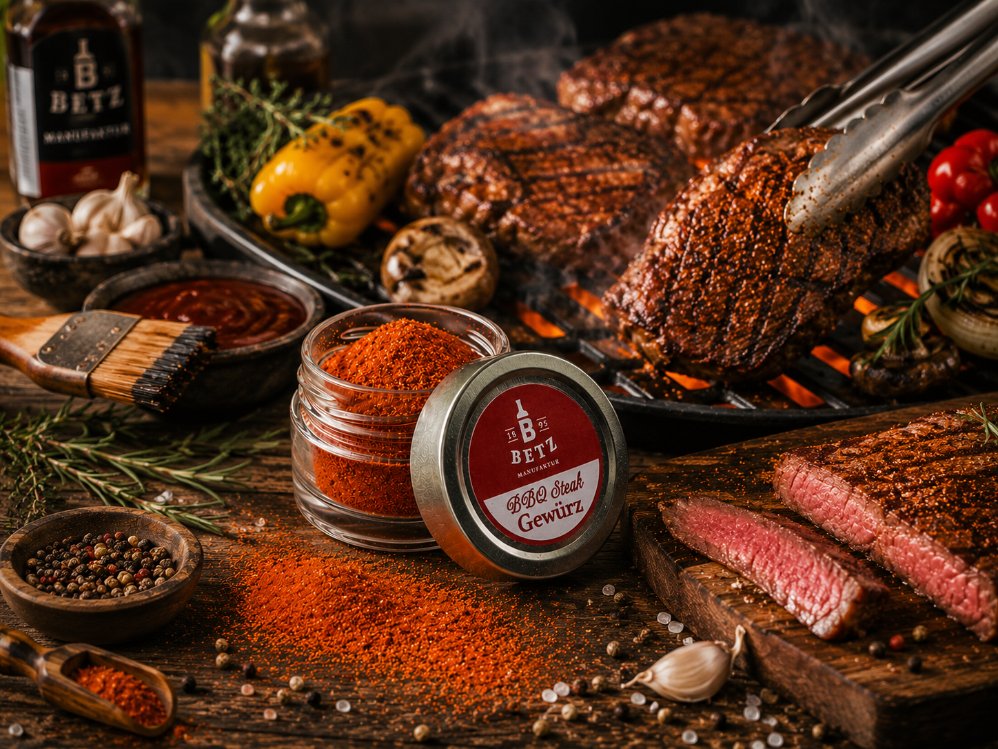 BBQ Steak Rub Gewürzmischung im Schraubglas, 40 g