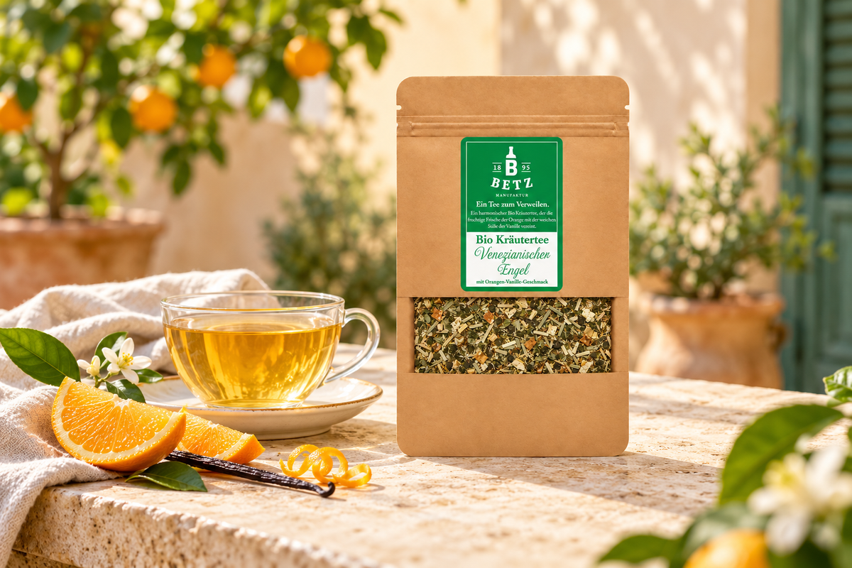 BIO Kräutertee „Venezianischer Engel“ in Mailingtüte 20 g – Feines Tee-Give-away