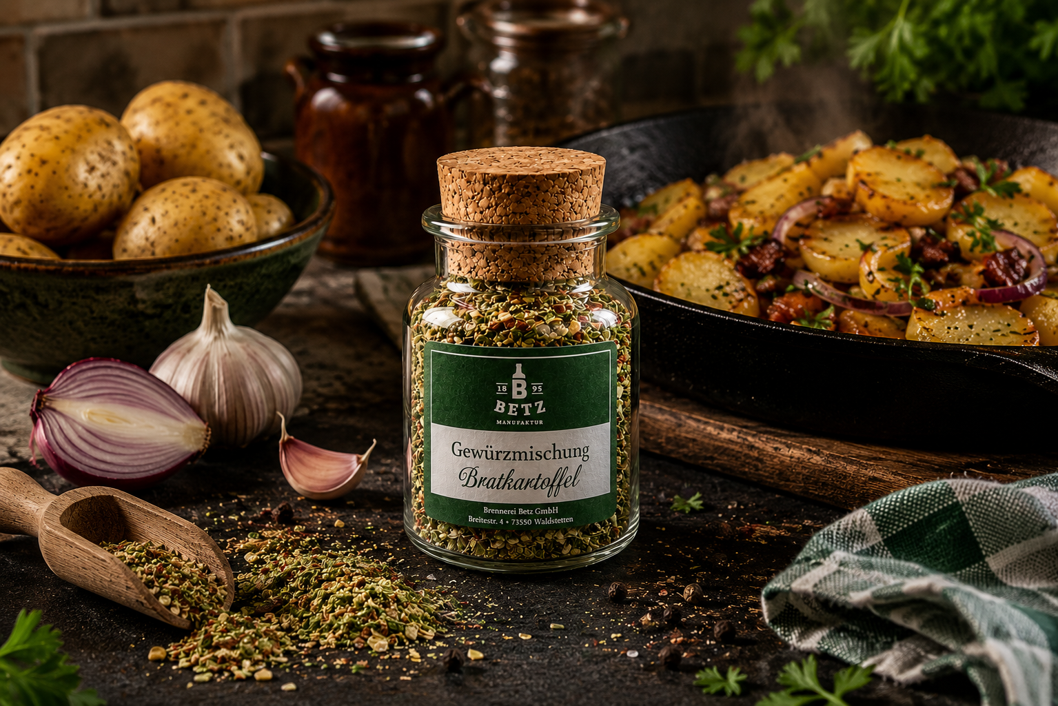 Bratkartoffelgewürz im Korkenglas, 50 g