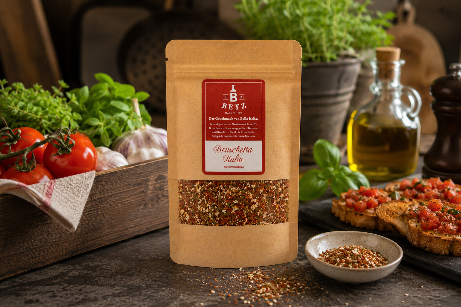 Bruschetta Italia Gewürzmischung in Mailingtüte, 15 g