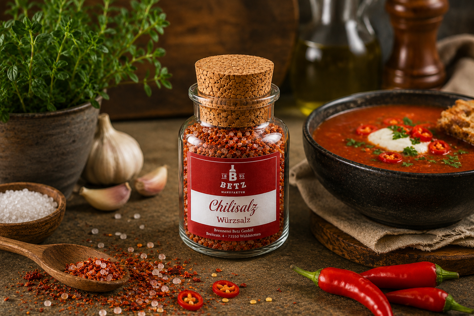 Chilisalz im Korkenglas, 120 g