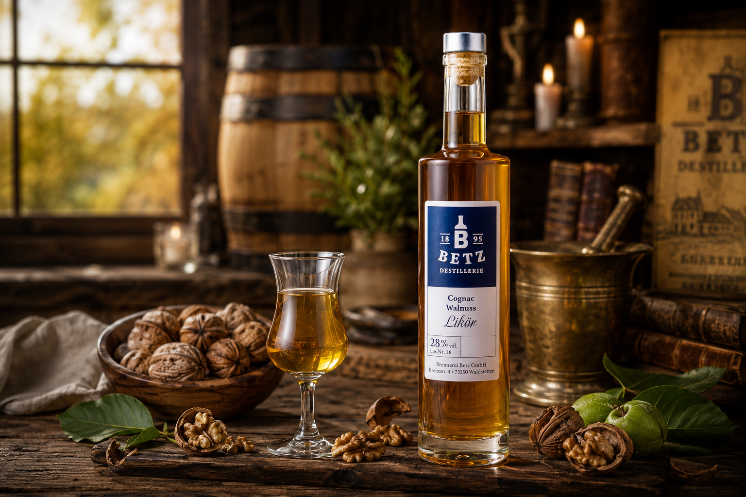 Cognac-Walnuss-Likör, 28 % vol.