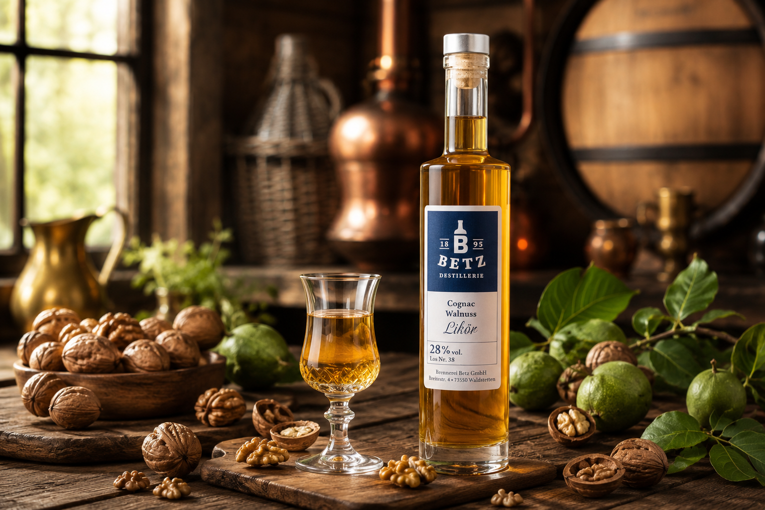 Cognac-Walnuss-Likör, 28 % vol.