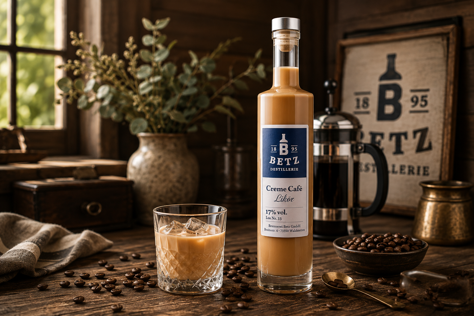 Creme-Café-Sahnelikör, 17 % vol.