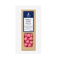Erdbeer-Dinkel-Herzen 80 g in Präsentkartonage