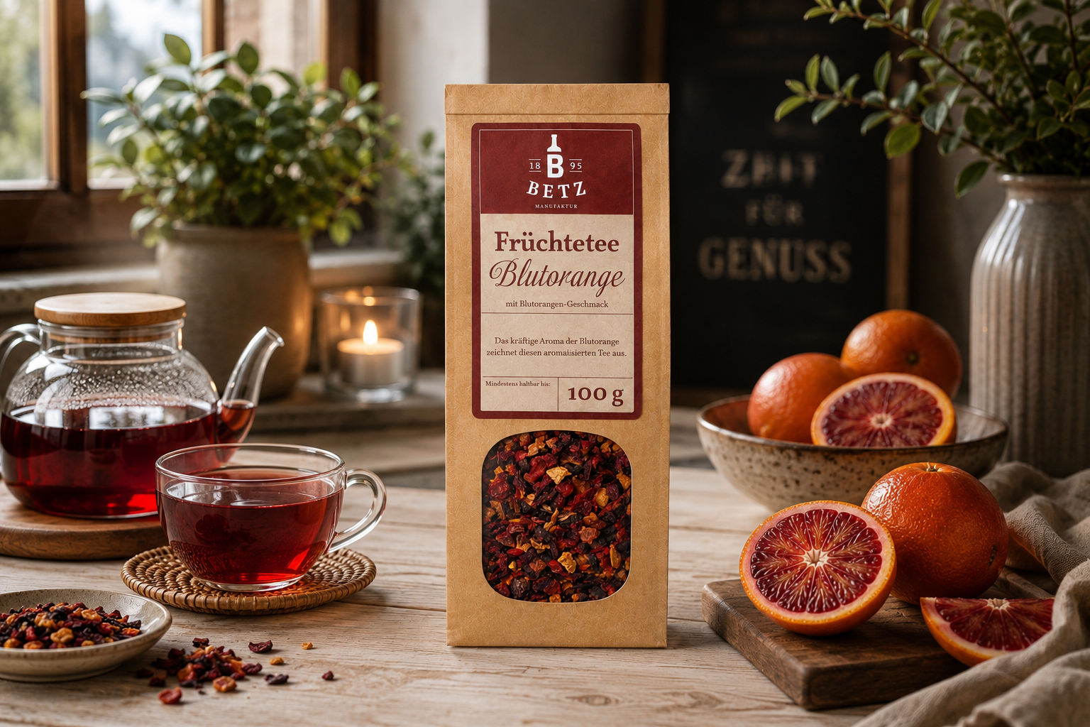 Früchtetee "Blutorange" in Papiertüte