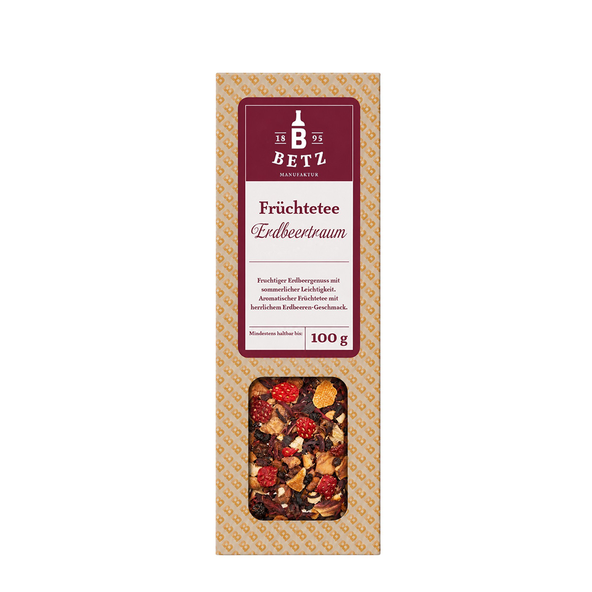 Früchtetee "Erdbeertraum" in Präsentkartonage