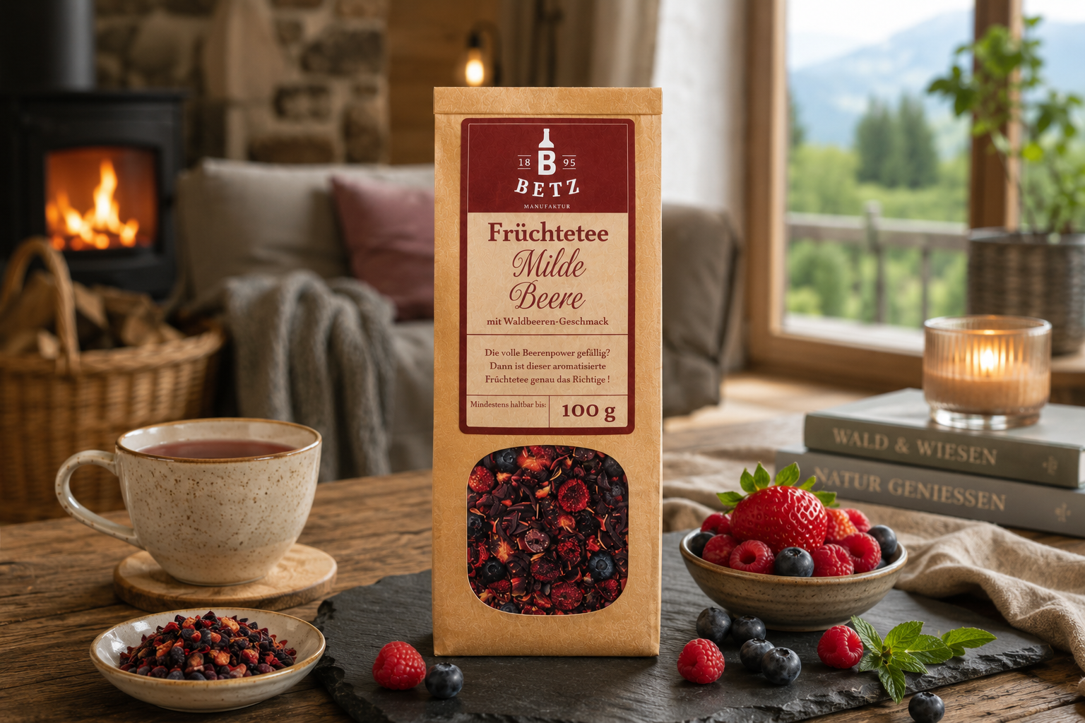 Früchtetee "Milde Beere" in Papiertüte