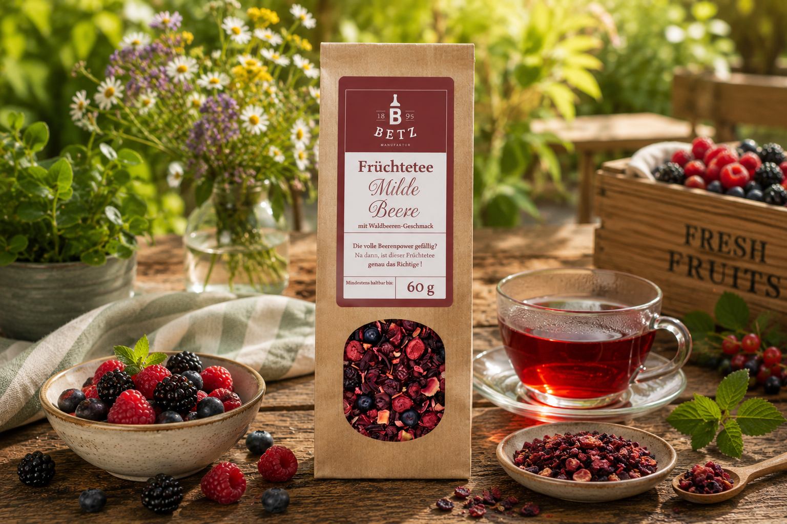Früchtetee "Milde Beere" in Papiertüte