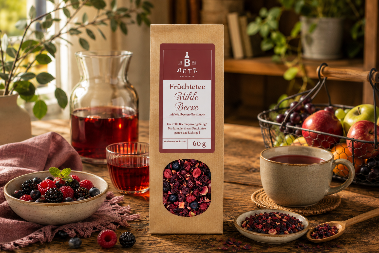 Früchtetee "Milde Beere" in Papiertüte