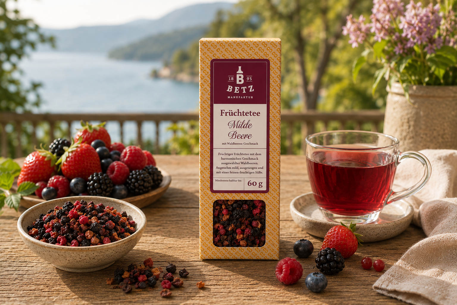 Früchtetee "Milde Beere"  in Präsentkartonage