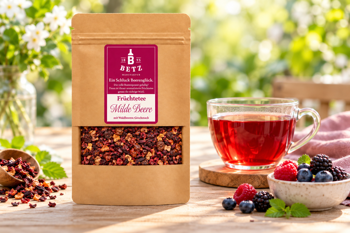 Früchtetee „Milde Beere“ in Mailingtüte – Fruchtiges Tee-Give-away