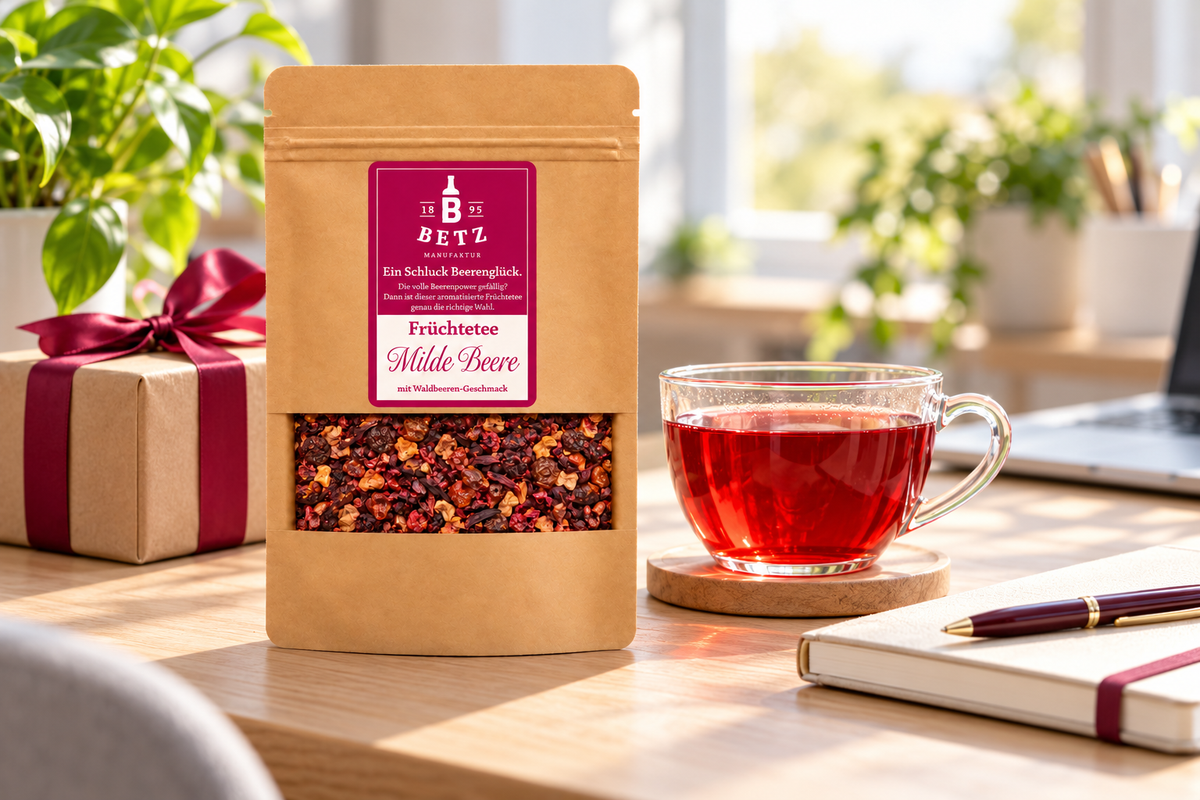 Früchtetee „Milde Beere“ in Mailingtüte – Fruchtiges Tee-Give-away