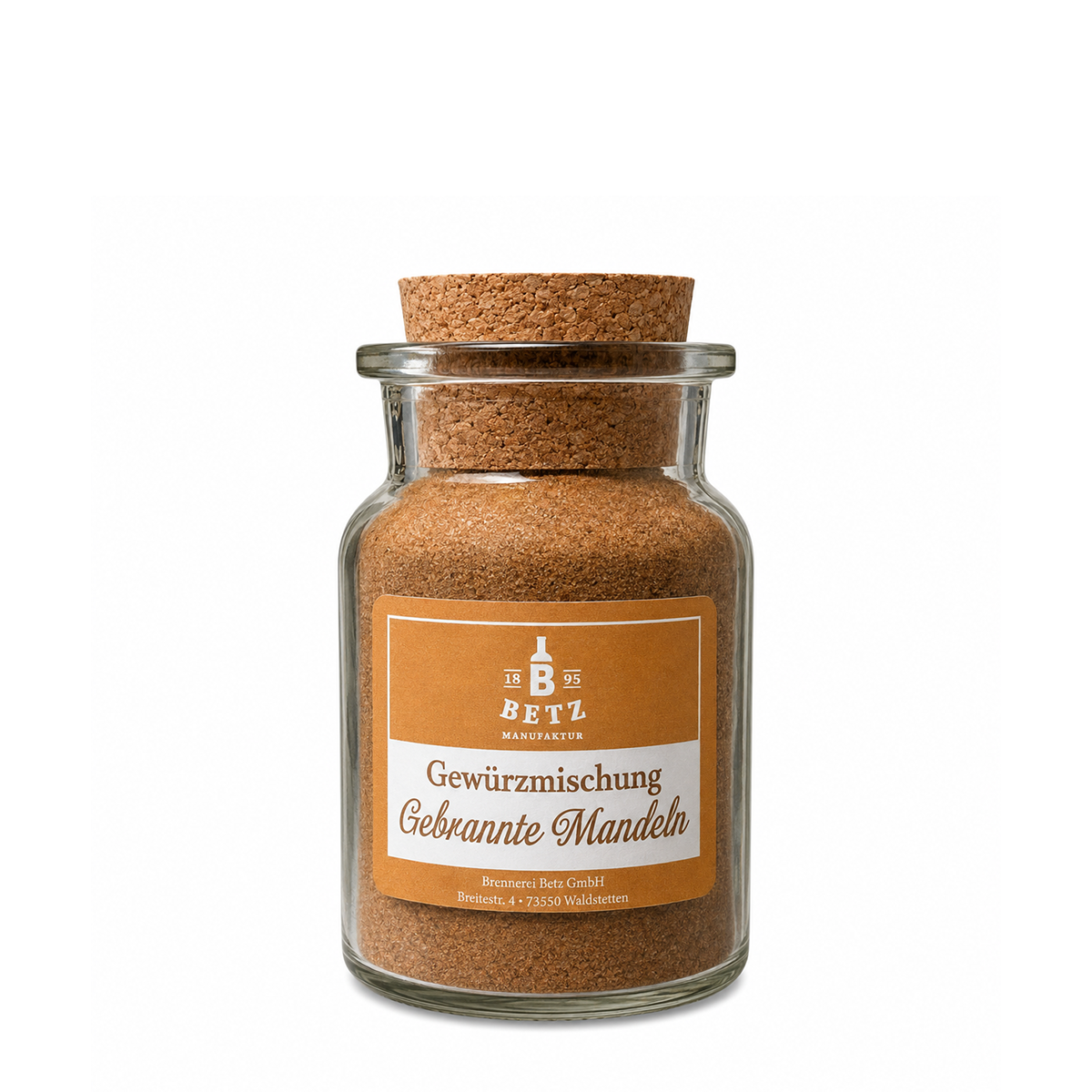 Gebrannte Mandeln Gewürz im Korkenglas, 70 g