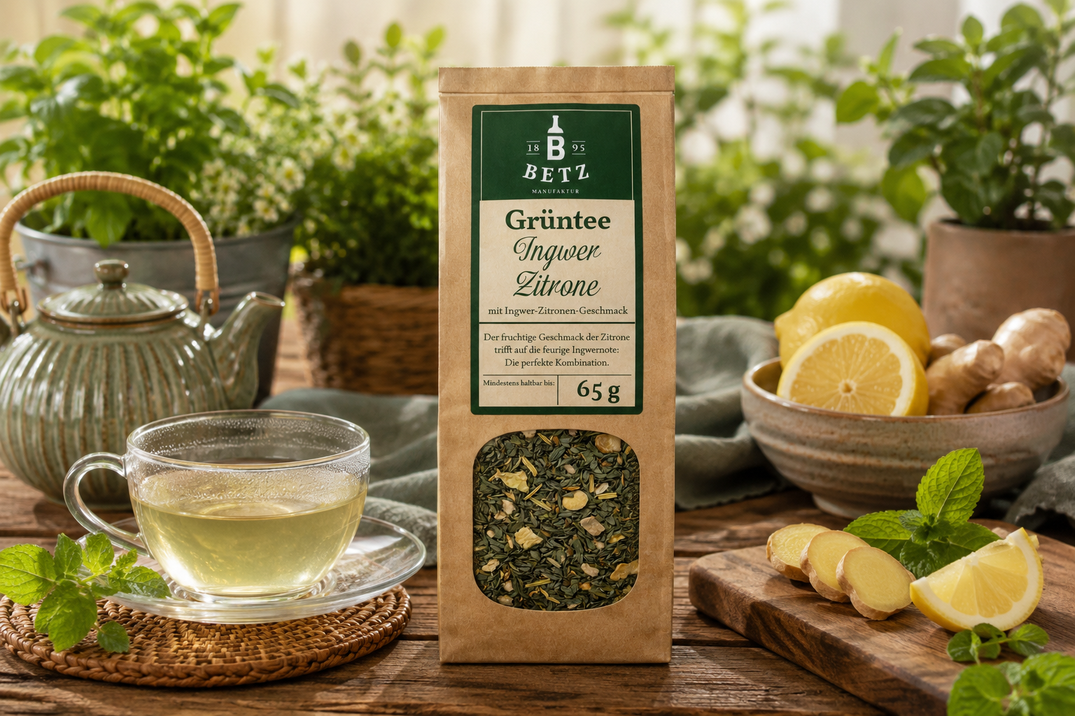 Grüntee "Ingwer- Zitrone" in Papiertüte