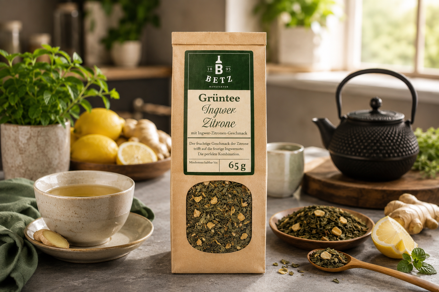 Grüntee "Ingwer- Zitrone" in Papiertüte