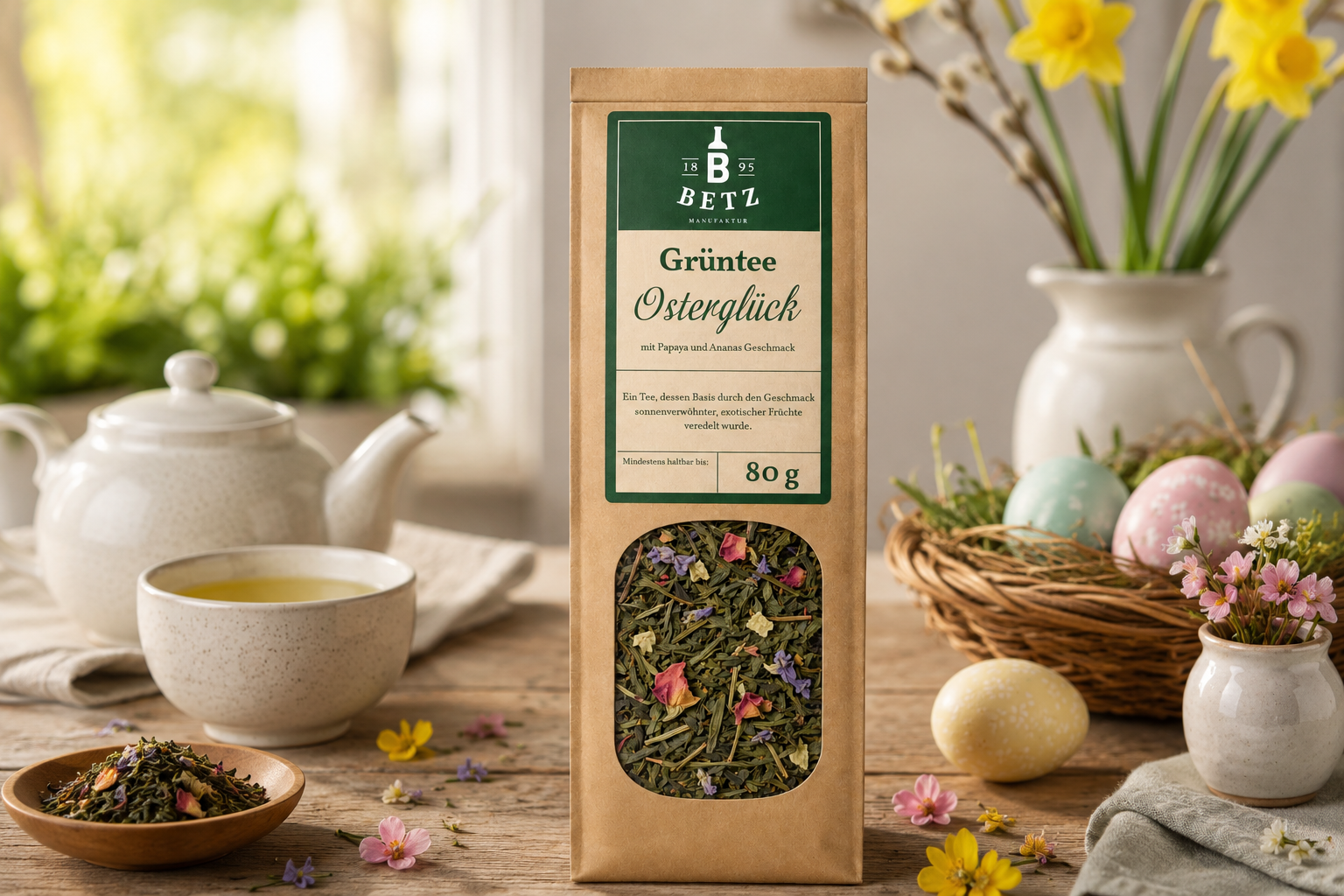 Grüntee "Osterglück" in Papiertüte