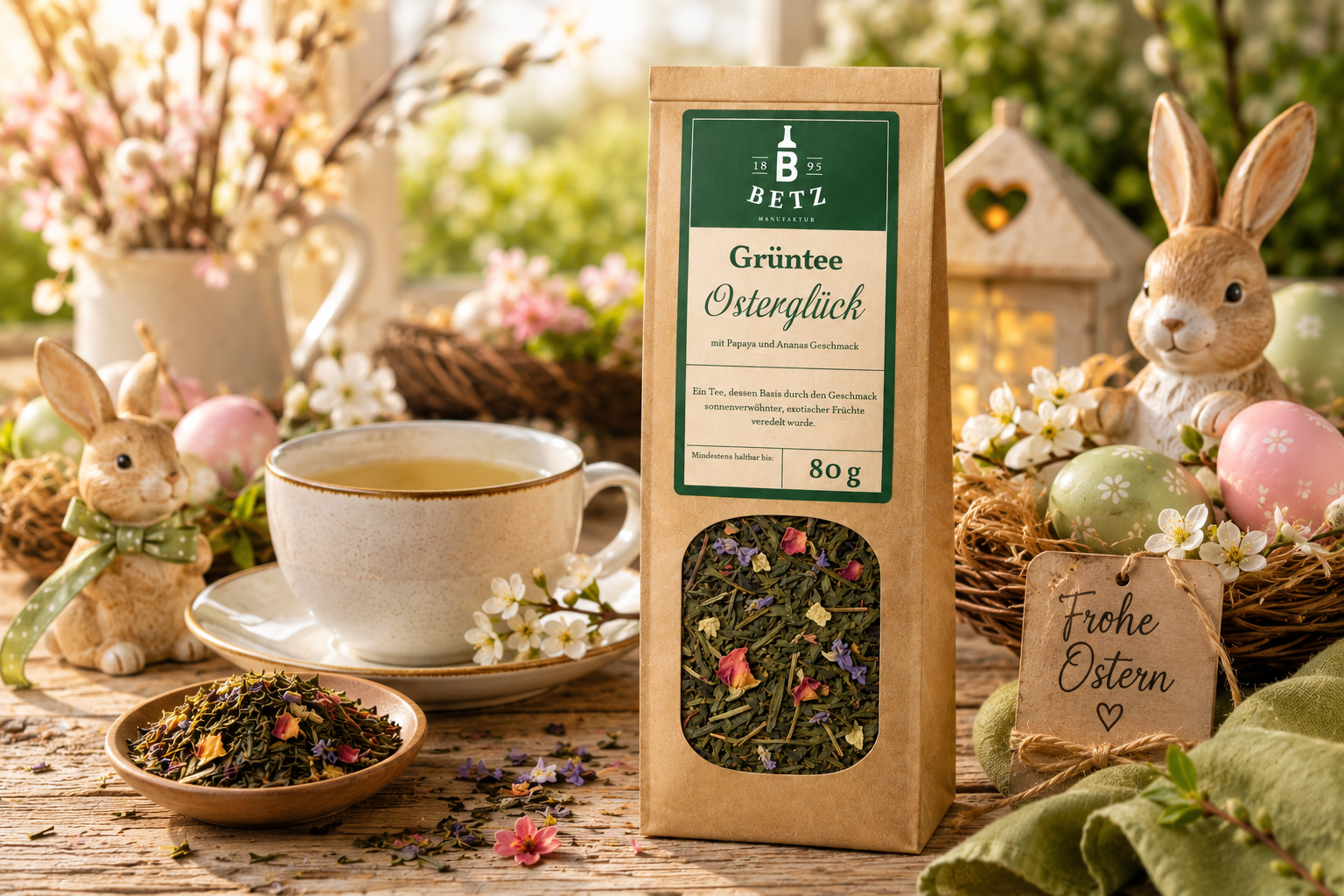 Grüntee "Osterglück" in Papiertüte