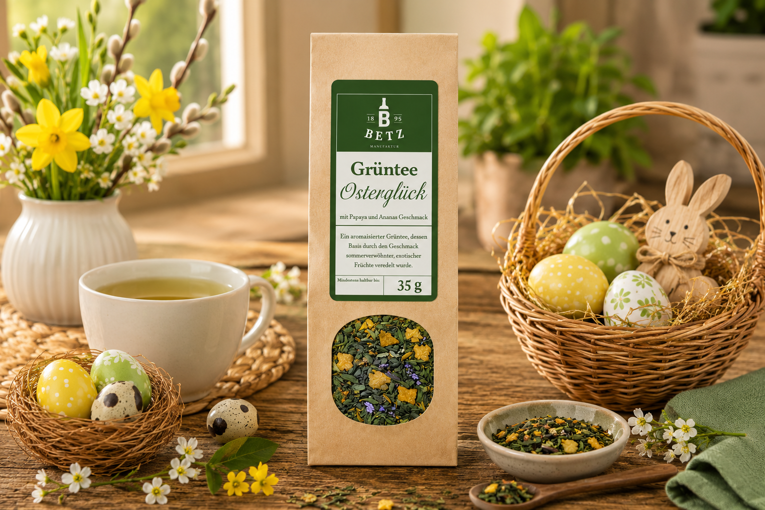 Grüntee "Osterglück" in Papiertüte