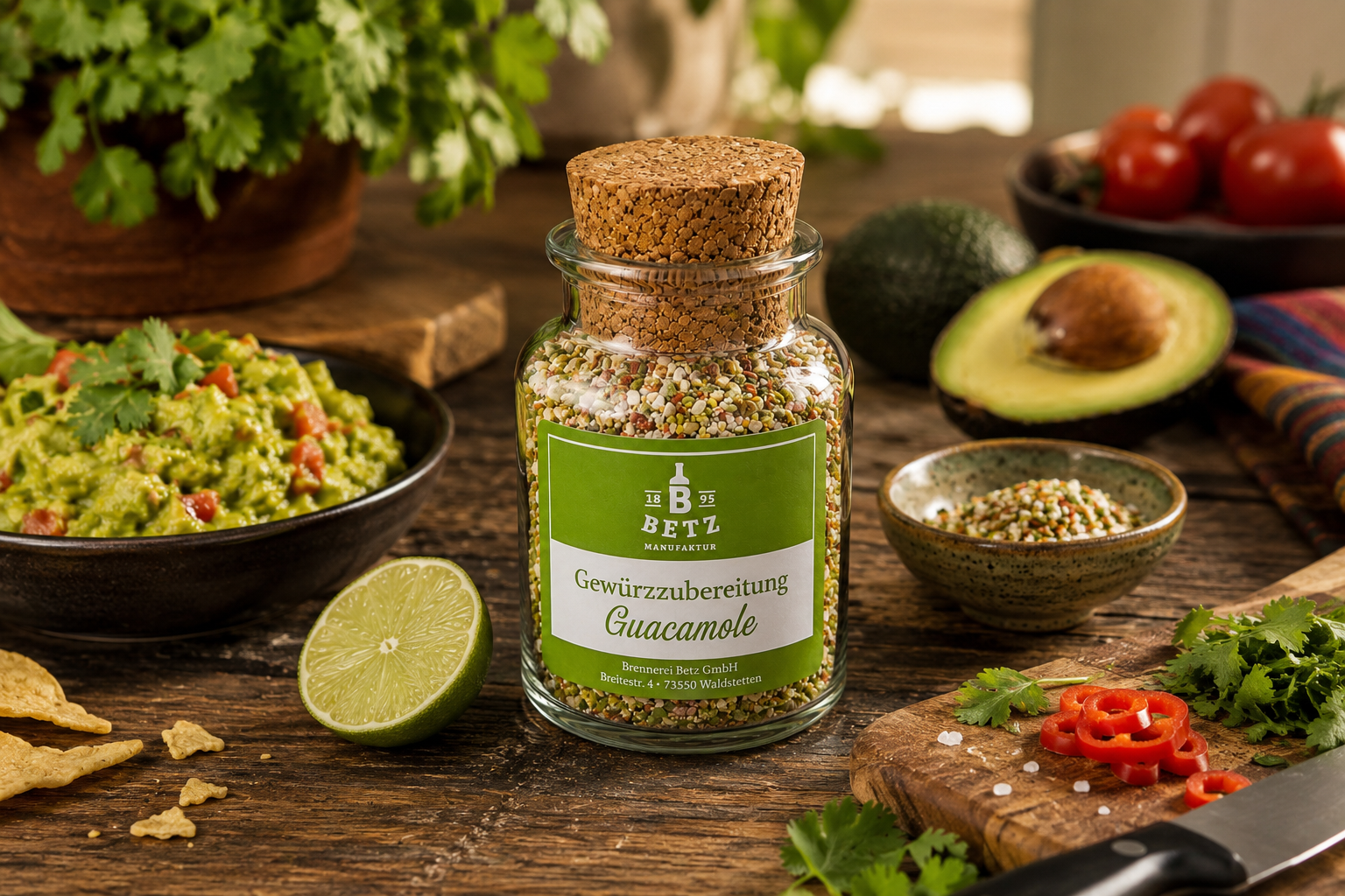 Guacamole Gewürzmischung im Korkenglas, 95 g
