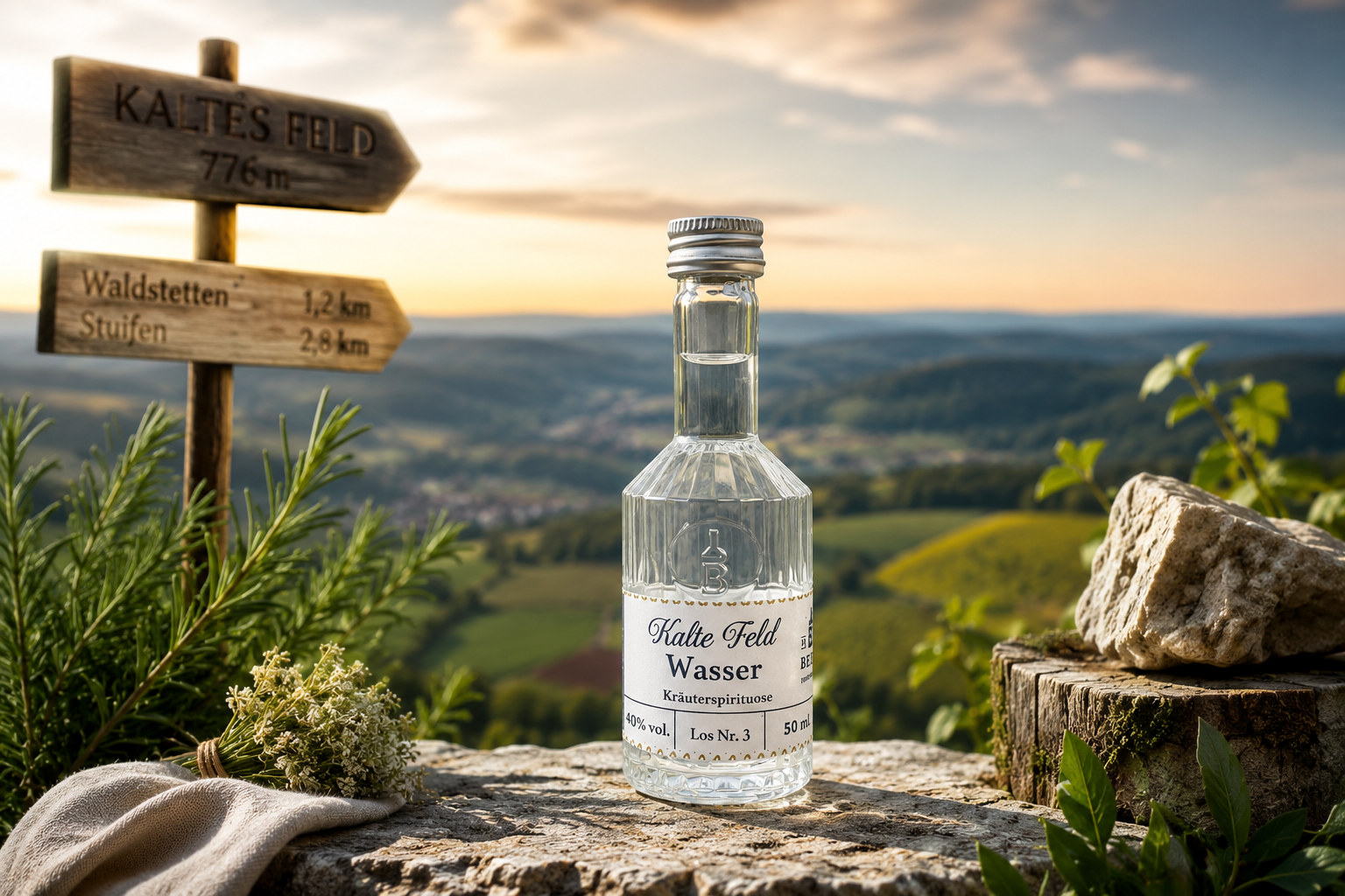 Kalte Feld Wasser 50 ml, 40 % vol.