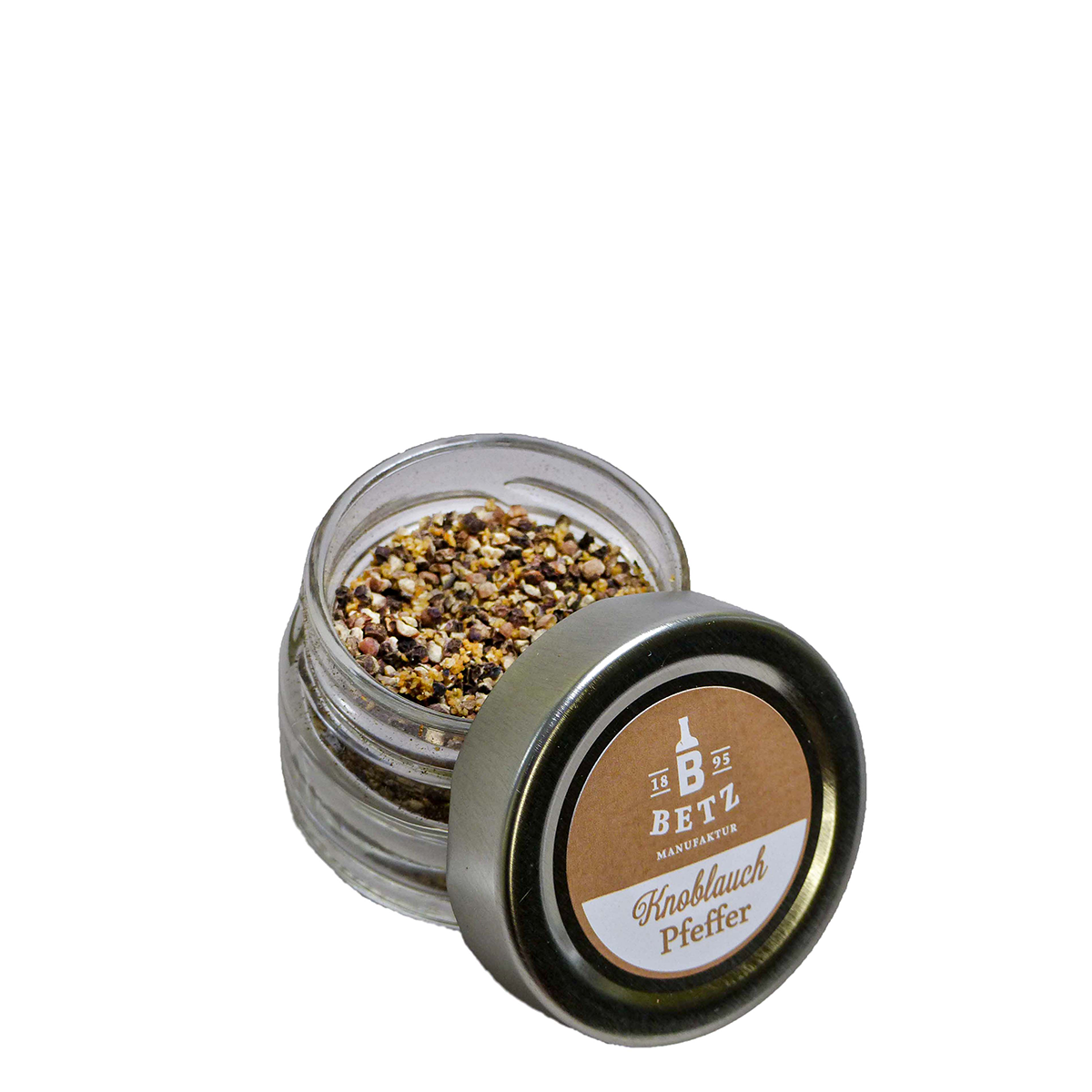 Knoblauchpfeffer im Schraubglas, 30 g
