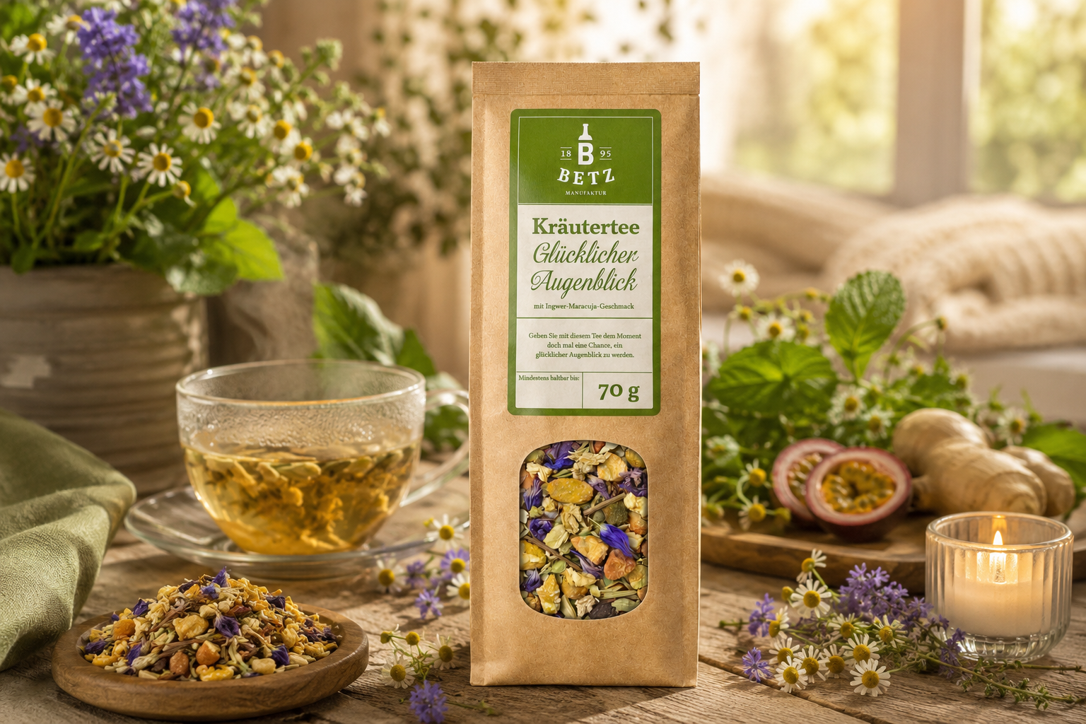 Kräutertee "Glücklicher Augenblick" in Papiertüte
