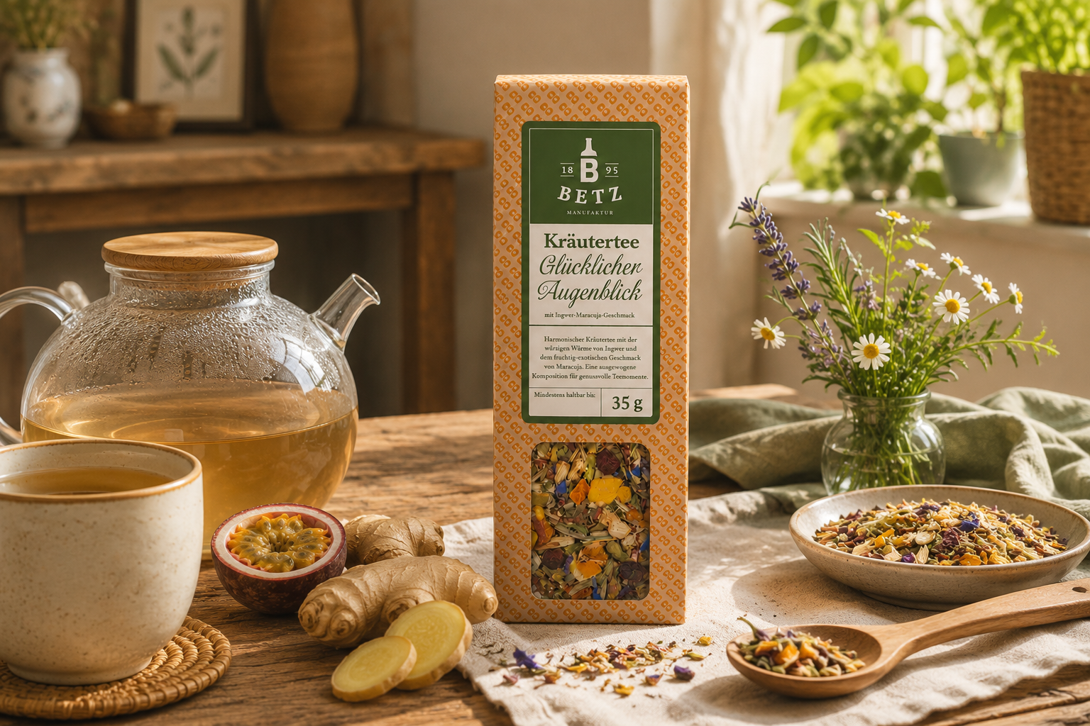 Kräutertee "Glücklicher Augenblick" in Präsentkartonage