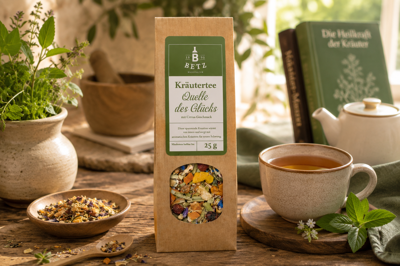 Kräutertee "Quelle des Glücks" in Papiertüte