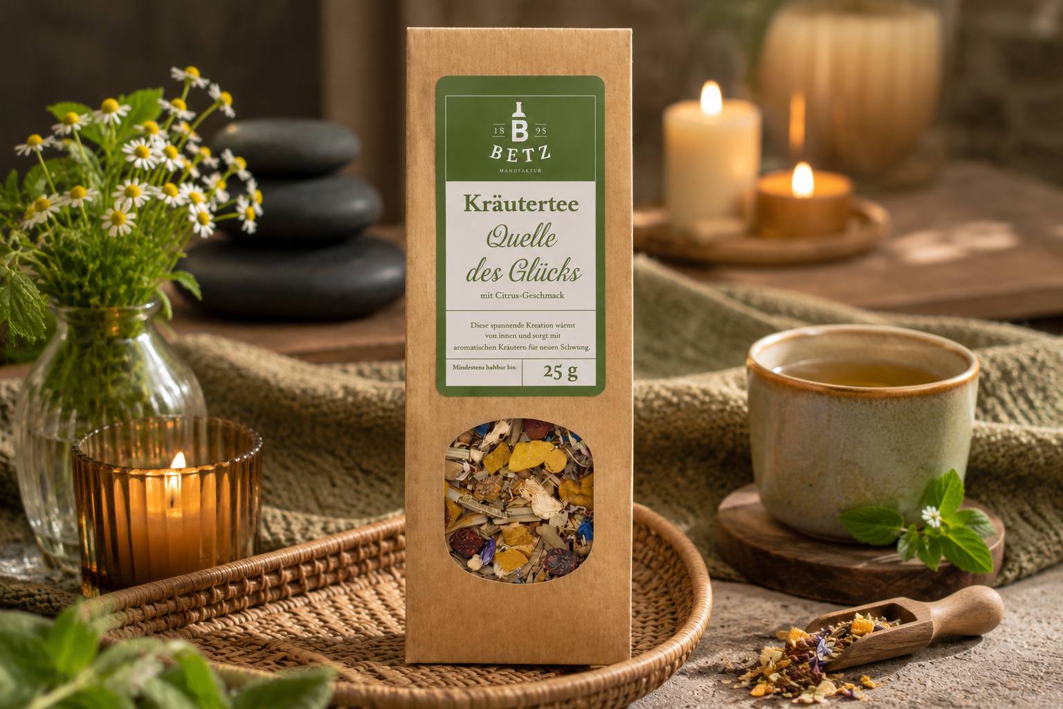 Kräutertee "Quelle des Glücks" in Papiertüte