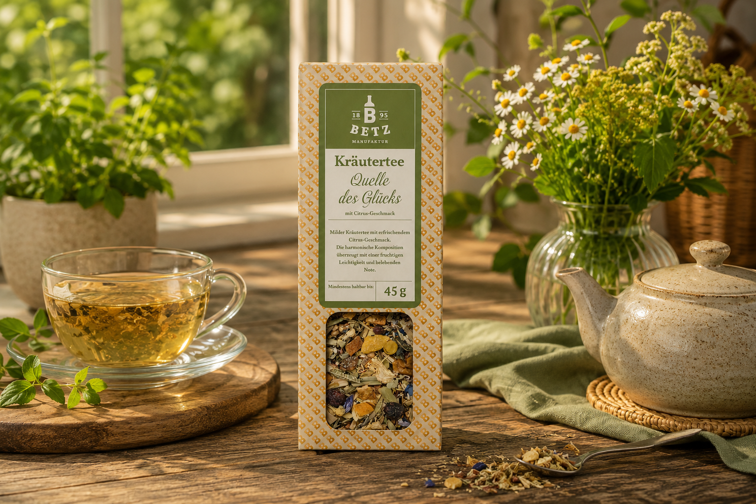 Kräutertee "Quelle des Glücks" in Präsentkartonage