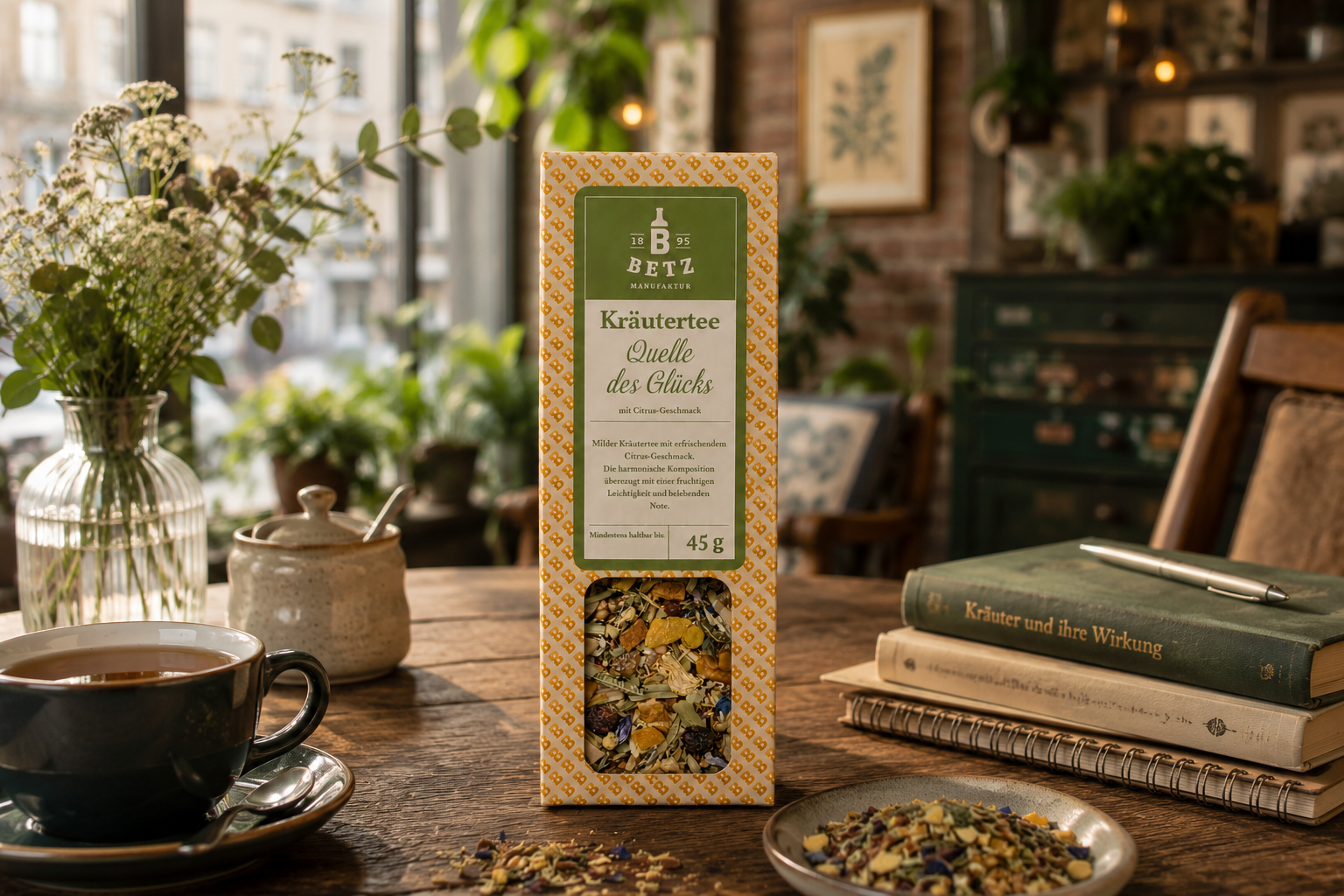Kräutertee "Quelle des Glücks" in Präsentkartonage