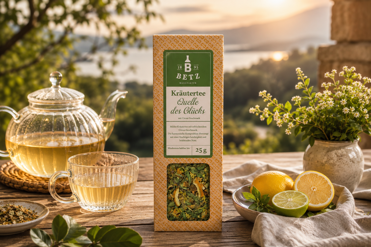 Kräutertee "Quelle des Glücks" in Präsentkartonage