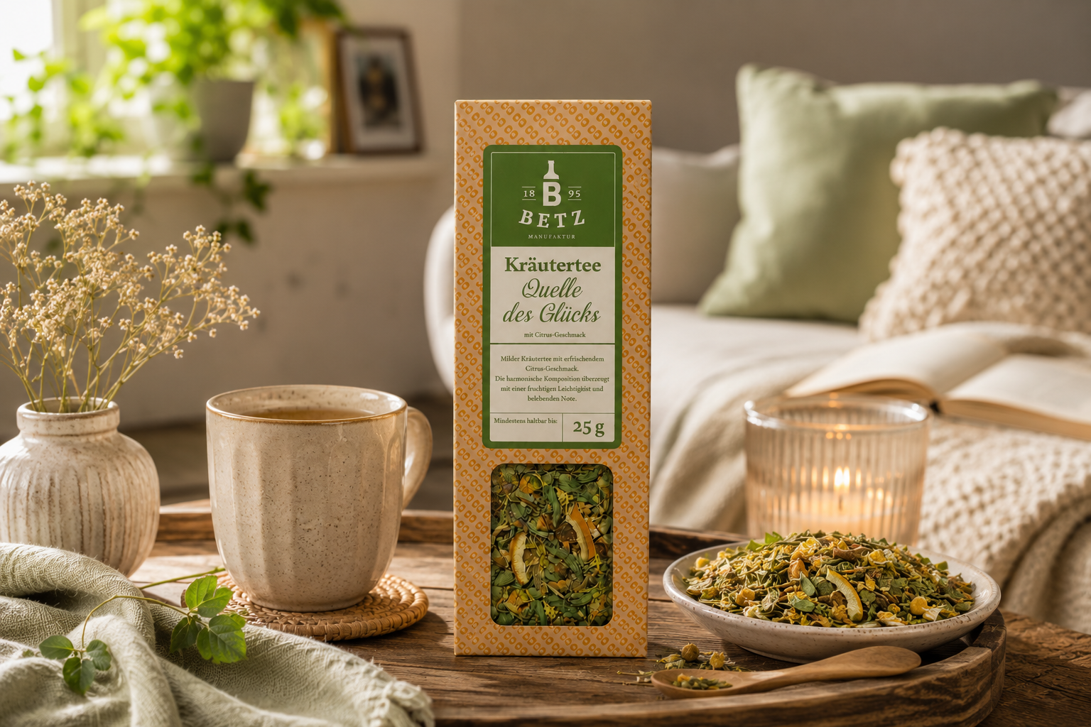 Kräutertee "Quelle des Glücks" in Präsentkartonage