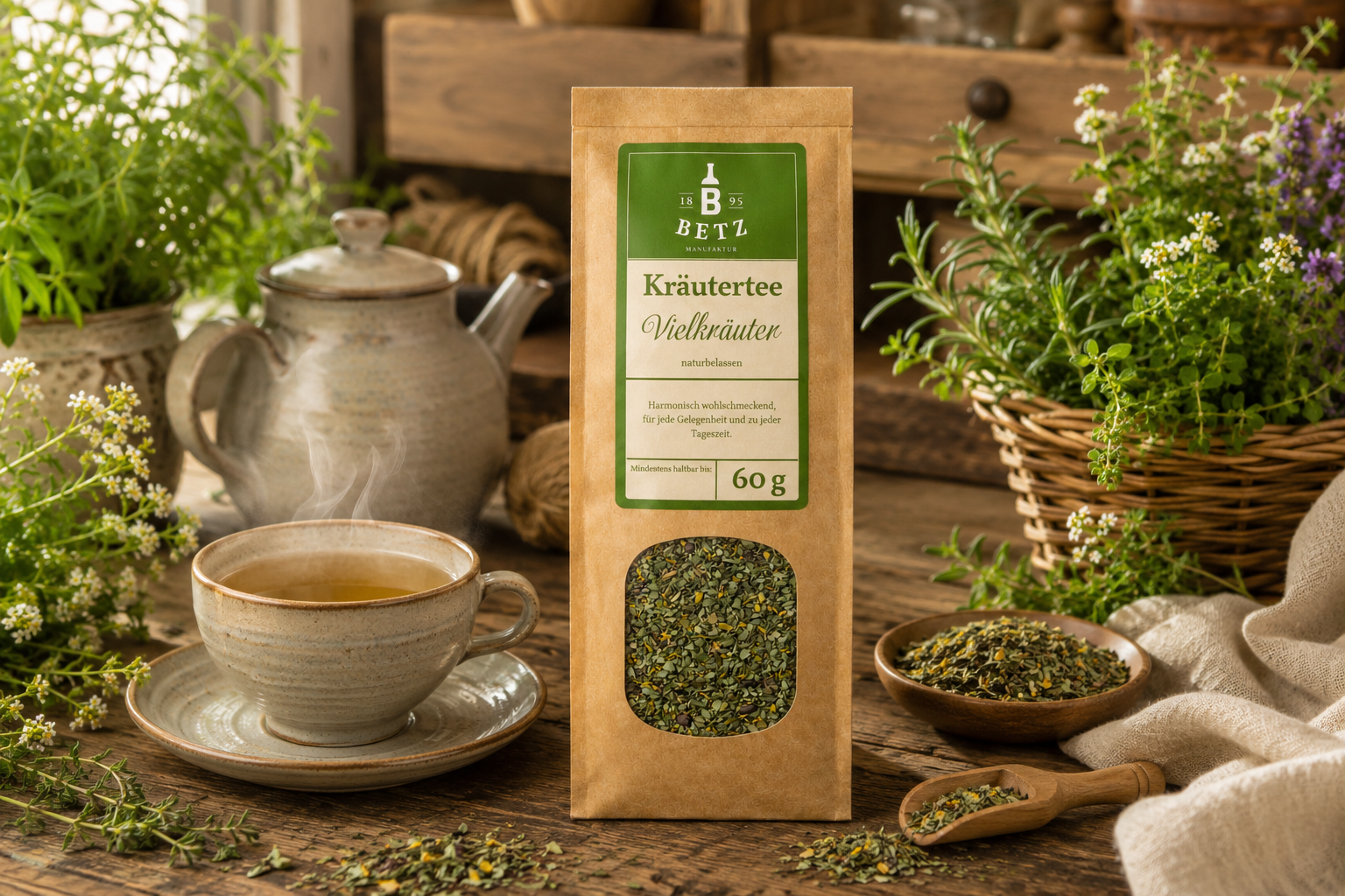 Kräutertee "Vielkräuter" in Papiertüte