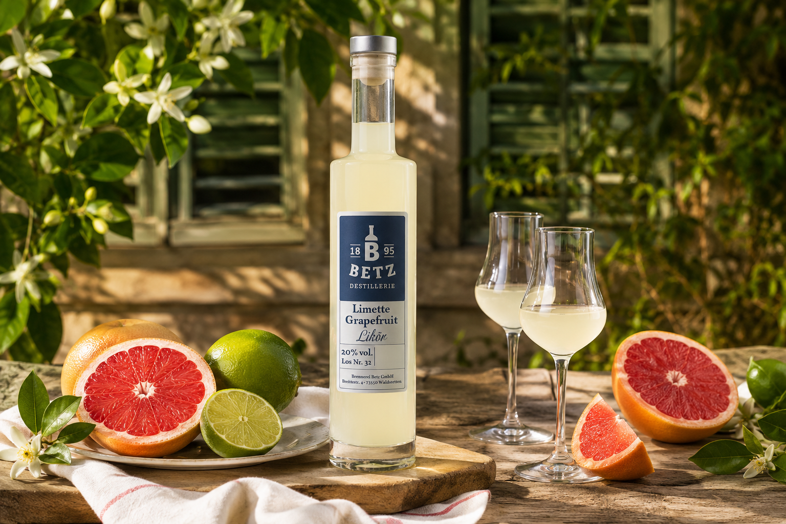 Limette-Grapefruit-Likör, 20 % vol.