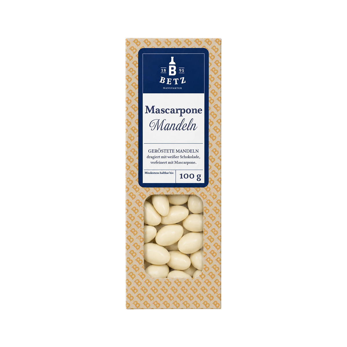 Mascarpone-Mandeln 100 g in Präsentkartonage