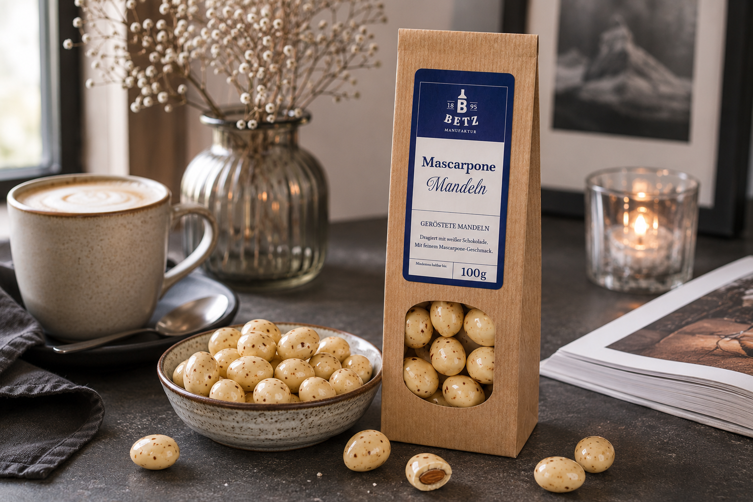 Mascarpone-Mandeln 100 g in Papiertüte