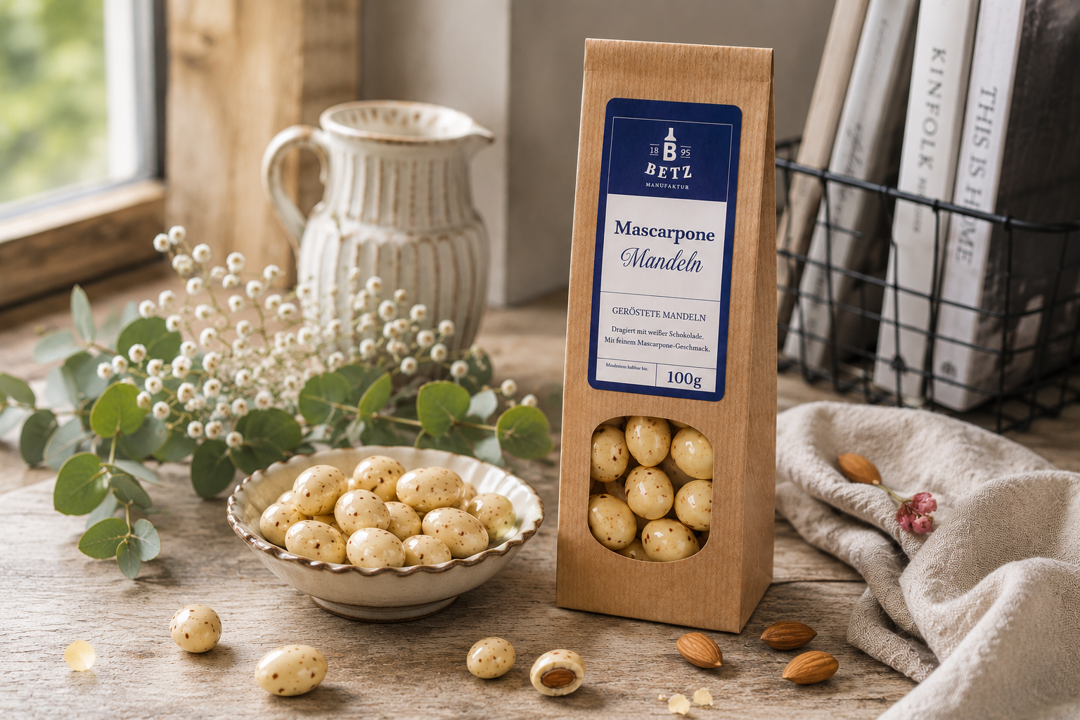 Mascarpone-Mandeln 100 g in Papiertüte