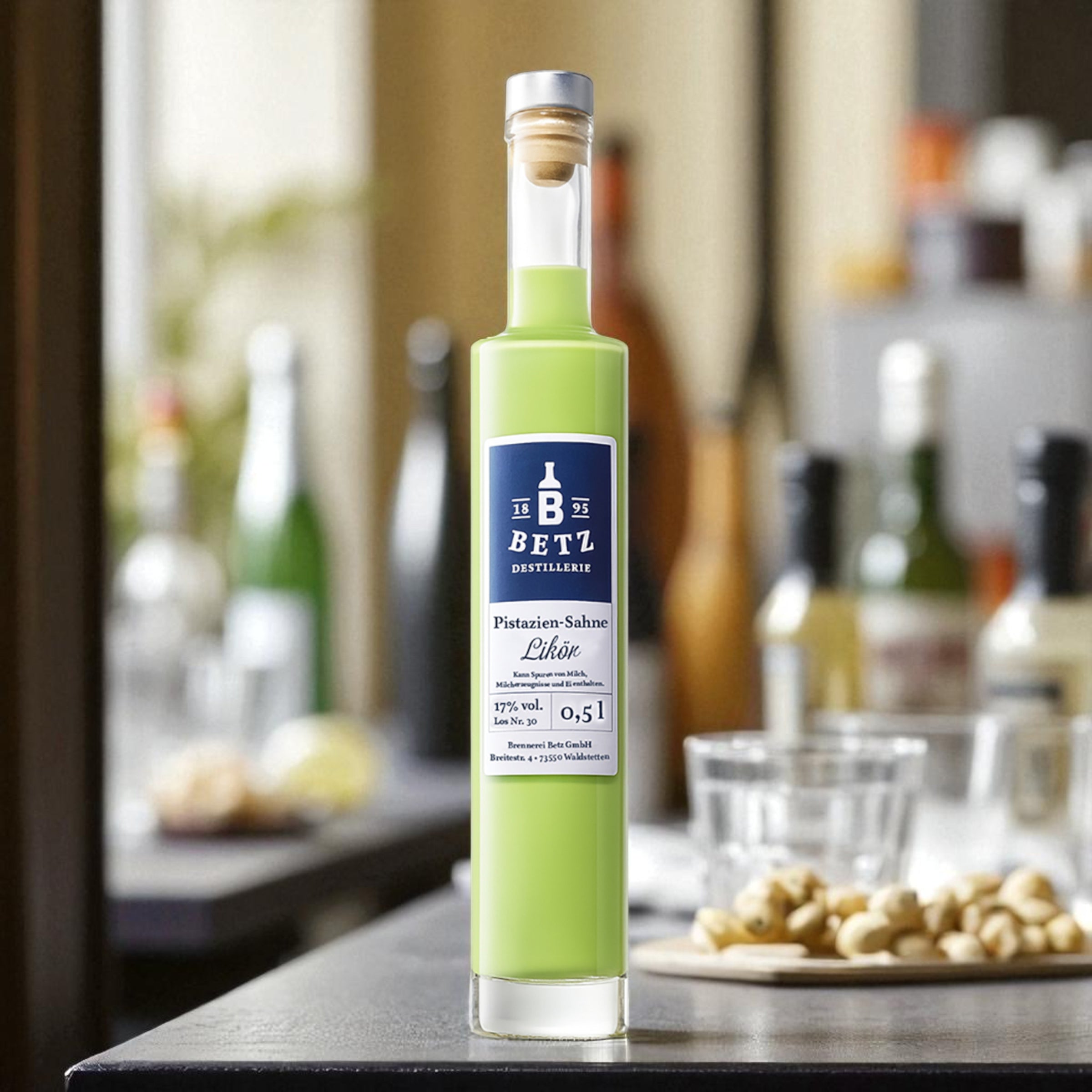 Pistazien-Sahne-Likör, 17 % vol.