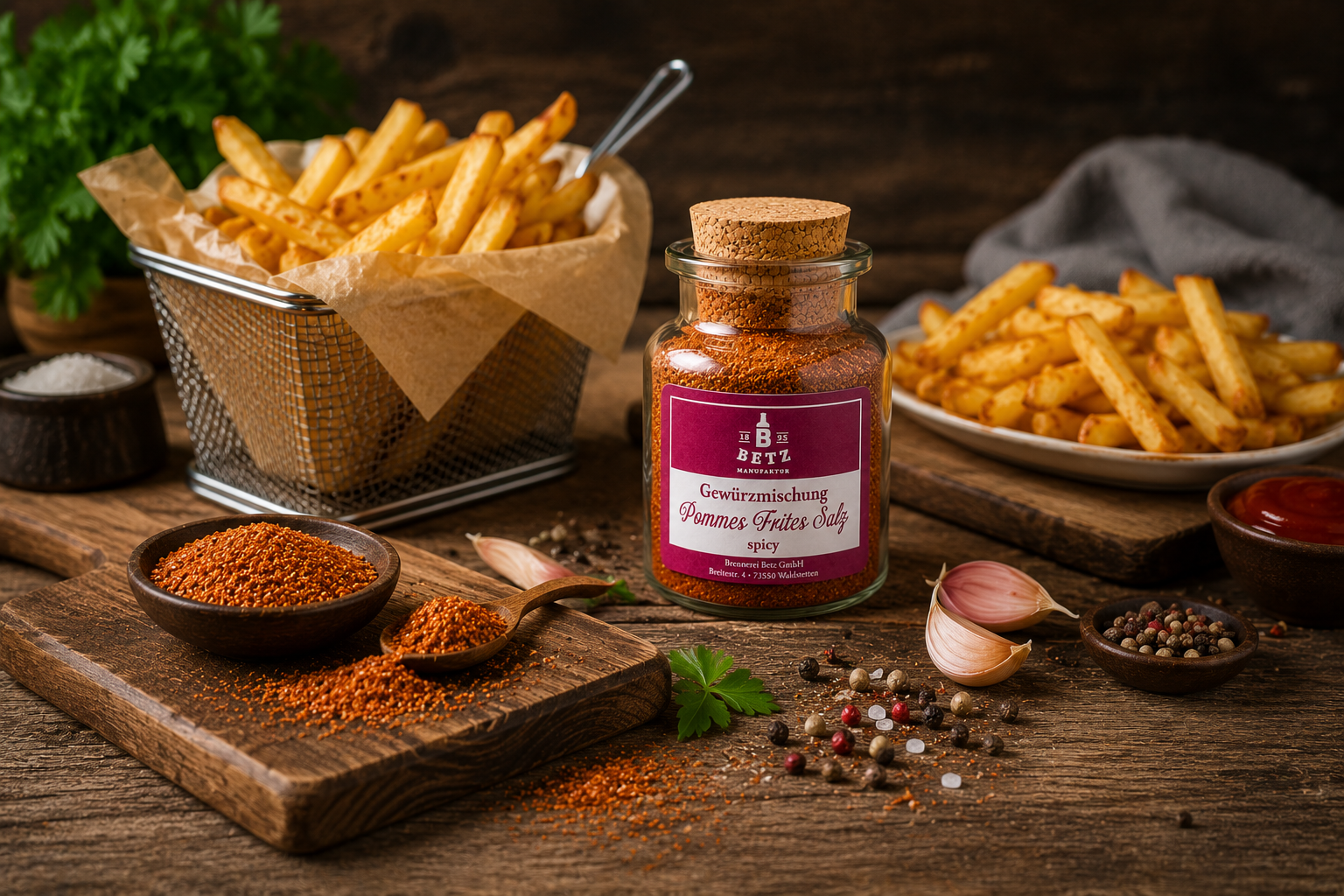 Pommes Frites Salz im Korkenglas, 155 g